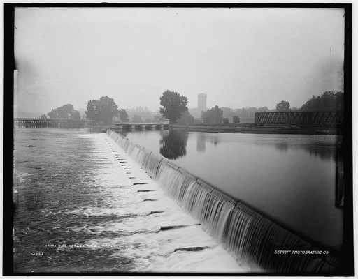 Dam across river, Appleton, Wis.