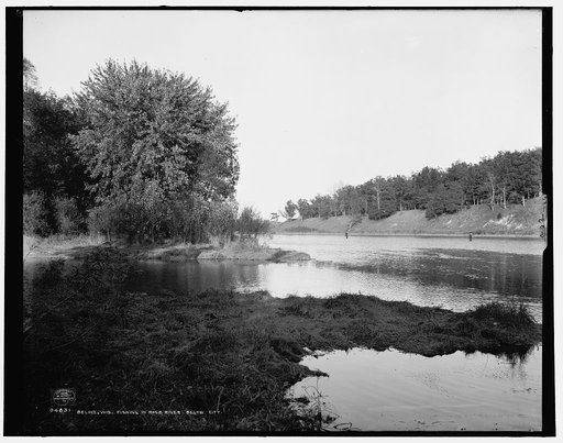 Beloit, Wis., fishing in Rock River below city