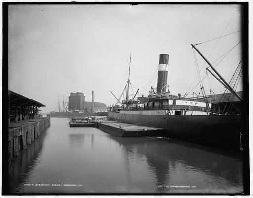 Steamship docks, Savannah, Ga.