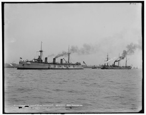 Kaiserin Augusta and Seeadler, German [ships
