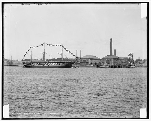 Receiving ship Wabash, Charlestown Navy Yard