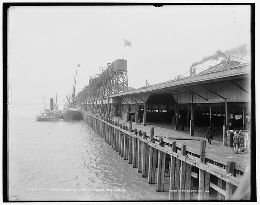 Stuyvesant elevators from the river, New Orleans
