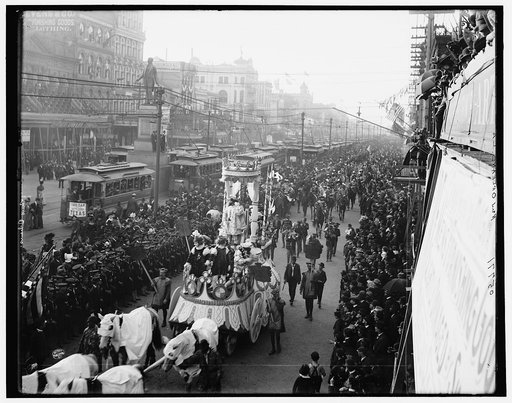 Mardi Gras procession on Canal St., New Orleans