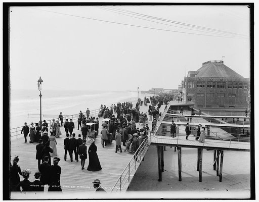 Board walk, Easter morning, Atlantic City, N.J.