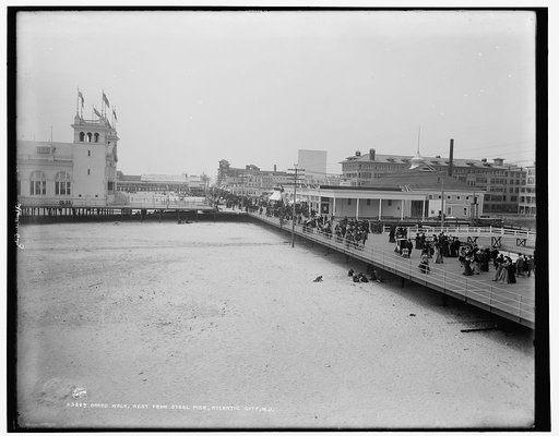Board walk west from Steel Pier, Atlantic City, N.J.
