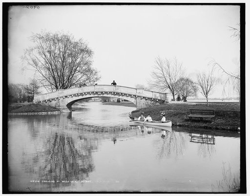 Canoeing at Belle Isle, Detroit