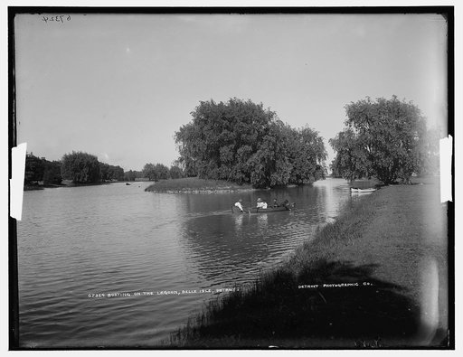 Boating on the lagoon, Belle Isle, Detroit
