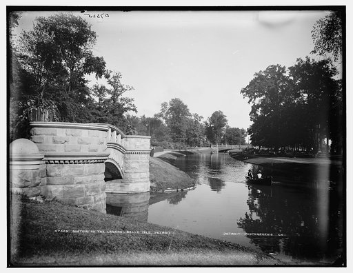 Boating on the lagoon, Belle Isle, Detroit
