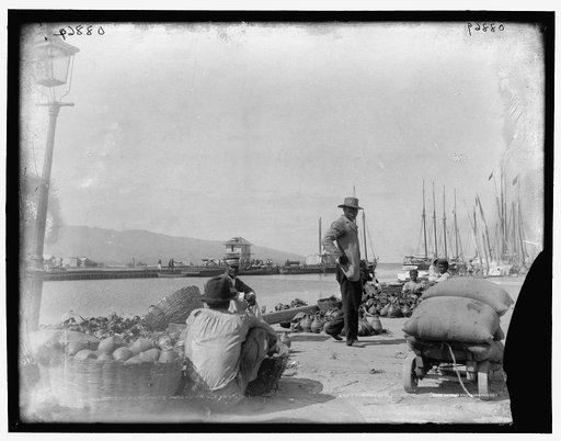 Pottery merchants, Port-au-Prince, Hayti, W.I.