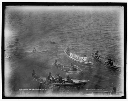 Diving boys of Martinique, W.I.
