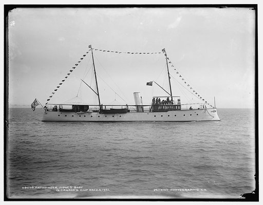 Pathfinder, judge's boat in Canada's Cup races, 1901