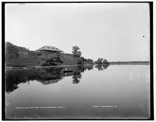 Pavilion from boat landing, Saratoga Lake, N.Y.