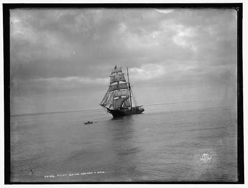 Pilot going aboard a brig