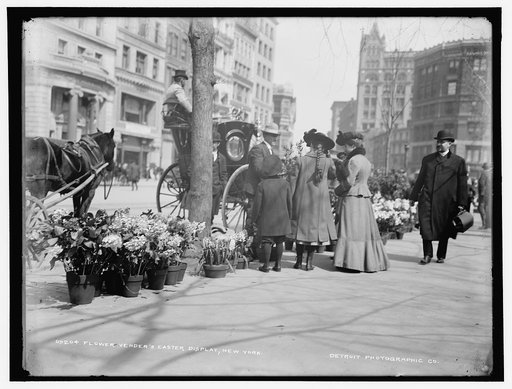 Flower vender's [i.e. vendor's] Easter display, New York
