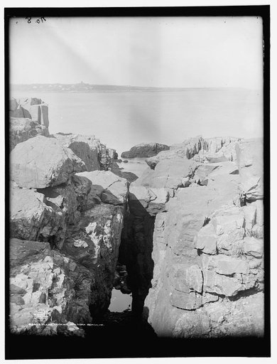 Flume, looking out, York Beach, Me.