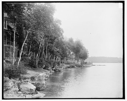Along the shore at Pine Grove Springs Hotel, Lake Spofford, N.H.