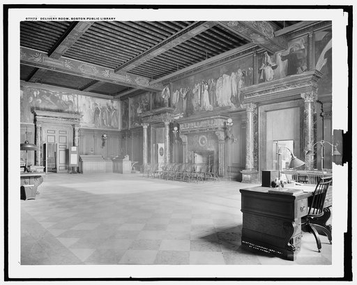 Delivery room, Boston Public Library