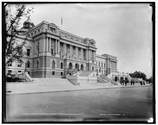 Library of Congress, entrance stairway, Washington, D.C.