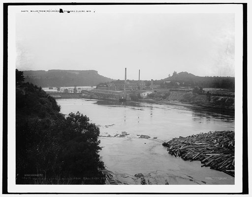 Mills from railroad bridge, Eau Claire, Wis.