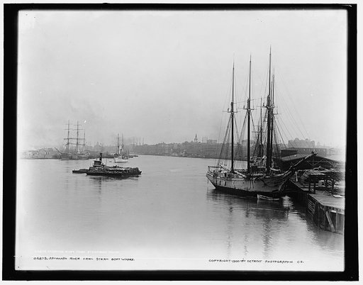Savannah River from steamboat wharf