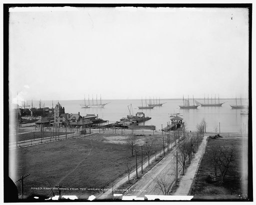 Hampton Roads from the Warwick Hotel, Newport News, Va.