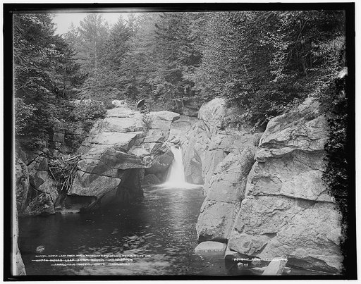 Indian leap from North Woodstock, Franconia Notch, White Mts.
