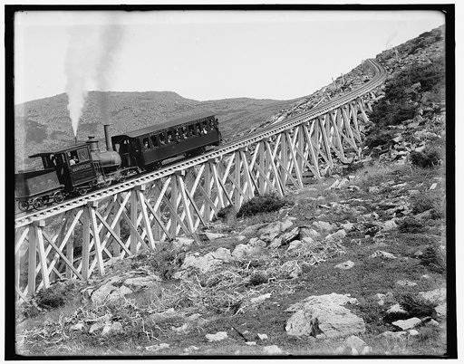 Jacob's ladder, Mt. Washington Ry., White Mts., New Hampshire