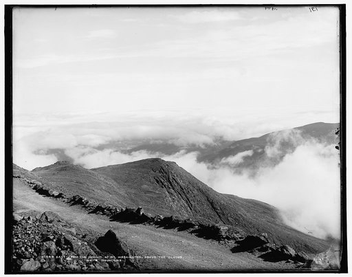 East from the summit of Mt. Washington, above the clouds, White Mountains