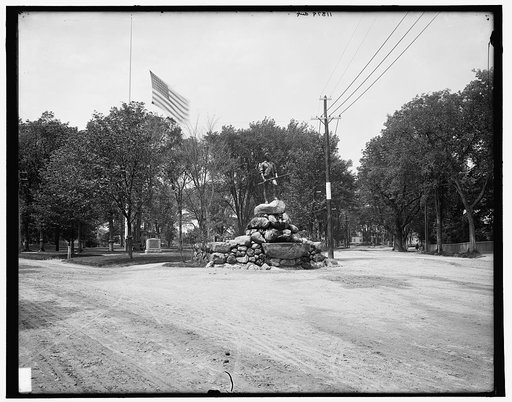 The Green and statue of Capt. Parker, Lexington