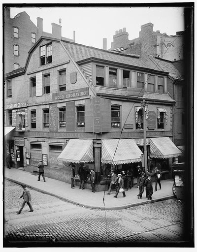 Old Corner Bookstore, first brick building in Boston