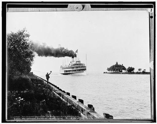 The Tashmoo entering U.S. ship canal, St. Clair Flats, Mich.