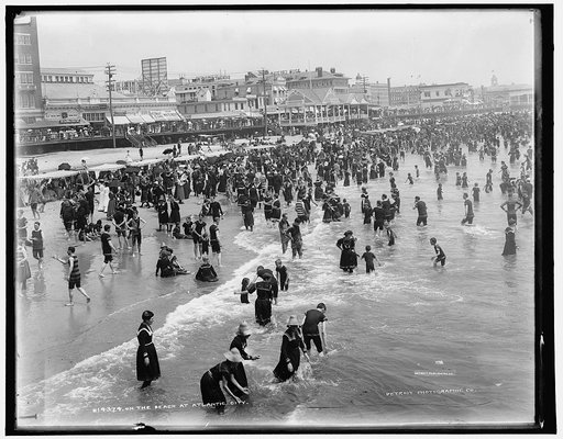 On the beach at Atlantic City