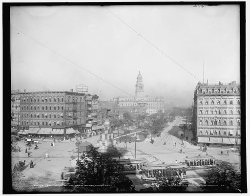 Cadillac Square and county building, Detroit, Mich.