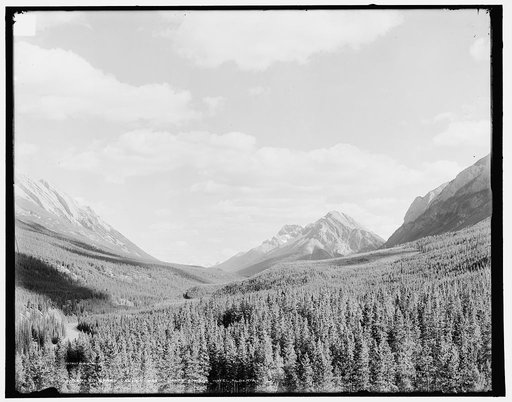Up Spray Valley from Banff Springs Hotel, Alberta