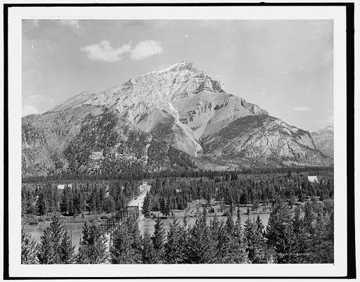 Cascade Mountain from sanitarium, Banff, Alberta