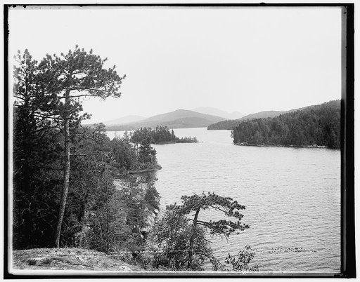 Lower Saranac Lake from Bluff Island, Adirondack Mountains