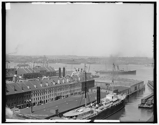 The Harbor and waterfront, Boston, Mass.