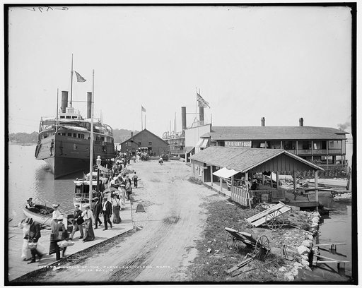 Landing of the Cleveland Toledo boats, Put-In-Bay, O[hio