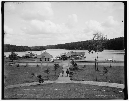 Boat landing, Forge House, Fulton Chain, Adirondack Mountains