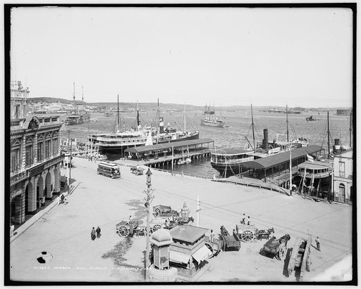 Harbor and Muelle Luz, Havana, Cuba