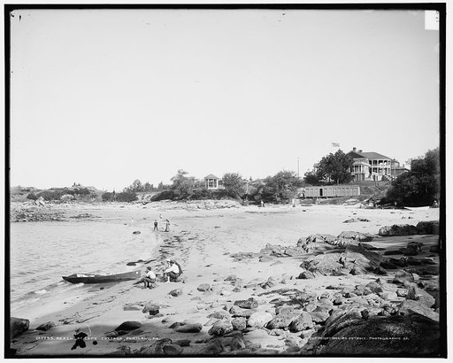 Beach at Cape Cottage, Portland, Me.