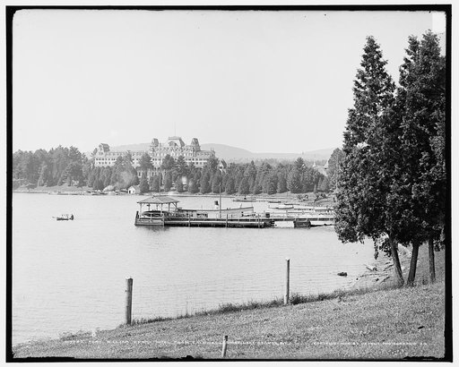Fort William Henry Hotel from Caldwell shore, Lake George, N.Y.