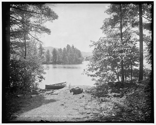 Tea Island from Caldwell shore, Lake George, N.Y.