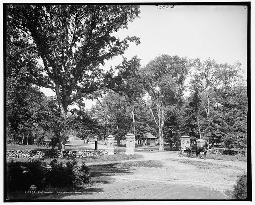 Entrance to Hilton Park, Saratoga, N.Y.