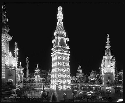 Night in Luna Park, Coney Island, N.Y.