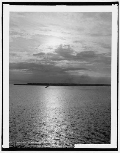 Sunset from Sunset Rock, Mackinac Island, Mich.