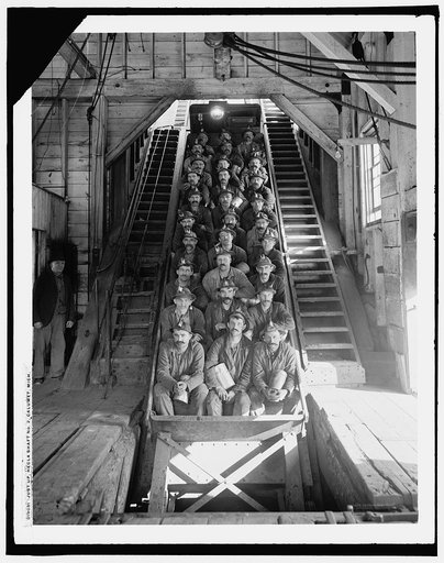 Just up, Hecla [i.e. Calumet and Hecla Mine] shaft No. 2, Calumet, Mich.