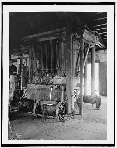 A Copper blast furnace, Hancock, Mich.