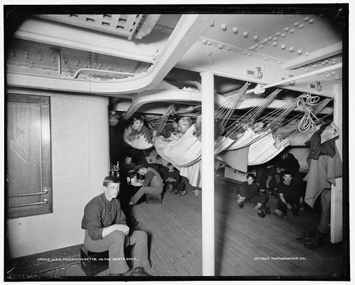 U.S.S. Massachusetts, on the berth deck
