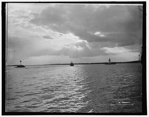 Jackstraw Light [i.e. Jack Straw], sunset, Thousand Islands